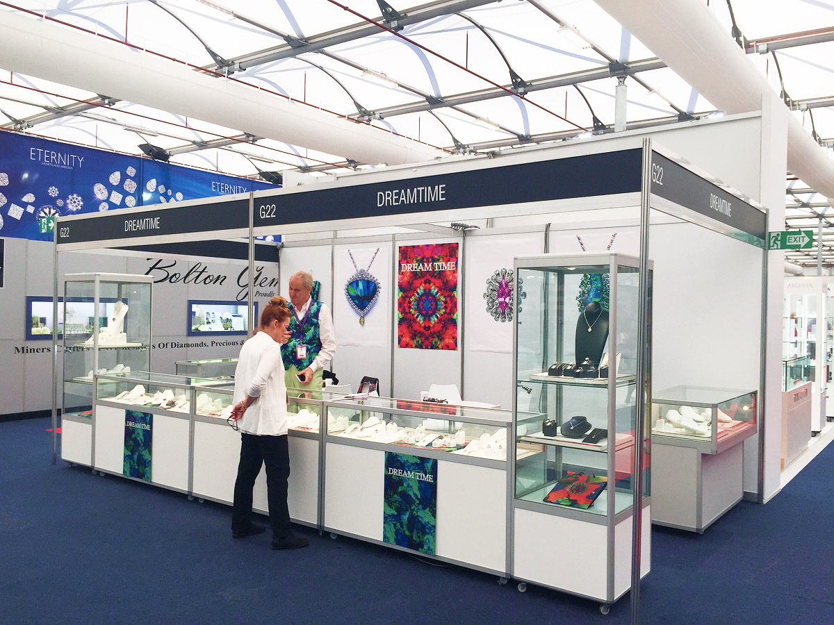 The DREAMTIME booth at an international jewellery exhibition